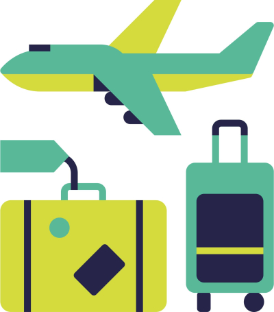 Avion avec bagages